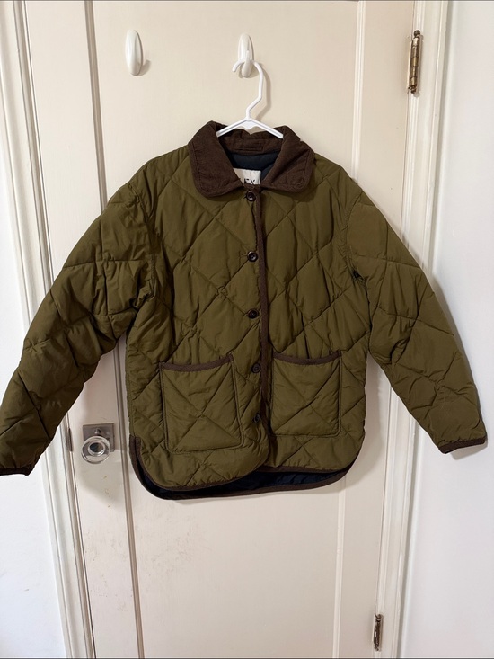 Alex Mill Jackets & Blazers - Alex Mill Quinn Olive Quilted Puffy Jacket M EUC